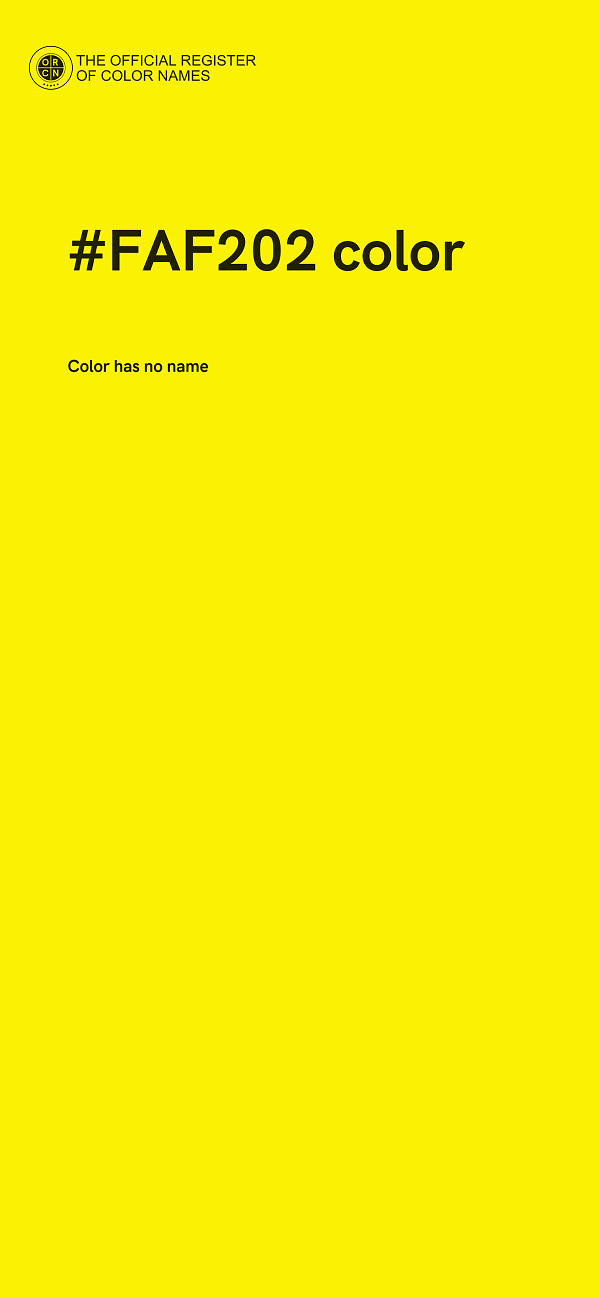 #FAF202 color image