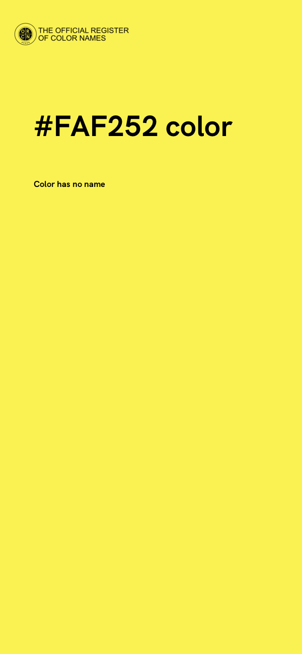 #FAF252 color image