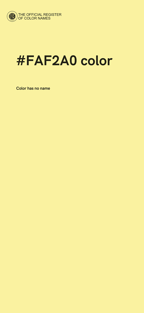 #FAF2A0 color image