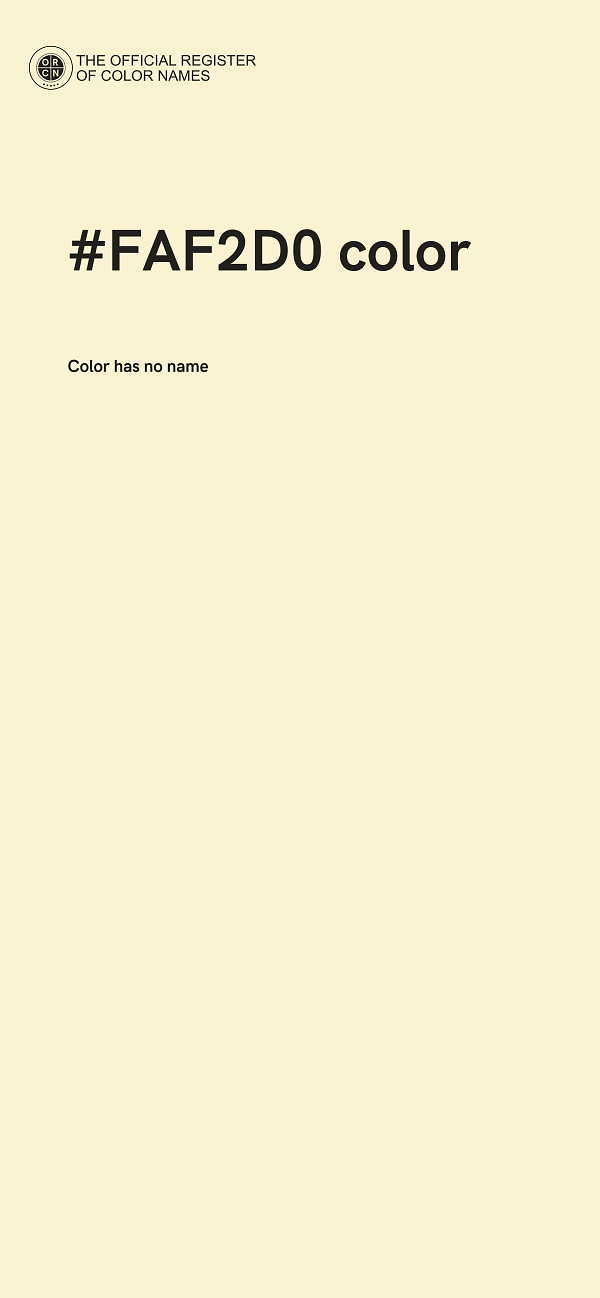 #FAF2D0 color image