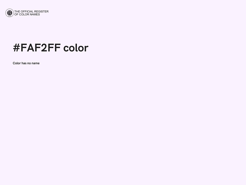 #FAF2FF color image