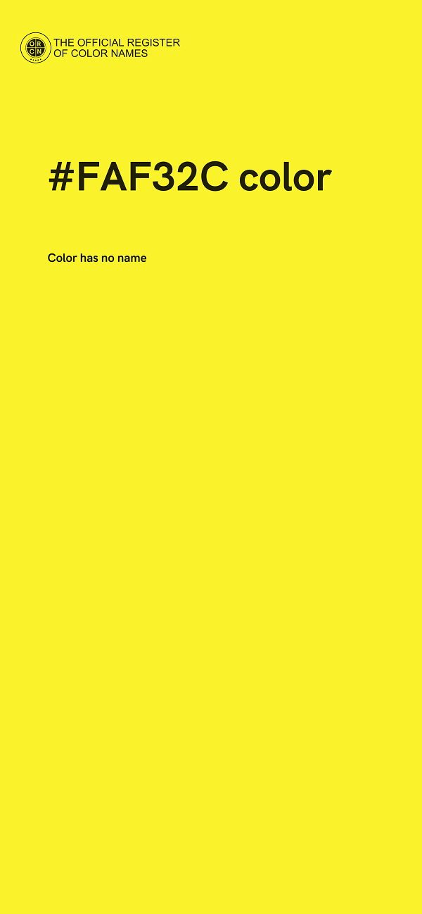 #FAF32C color image