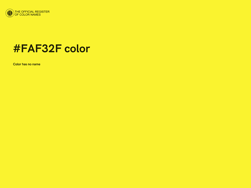 #FAF32F color image