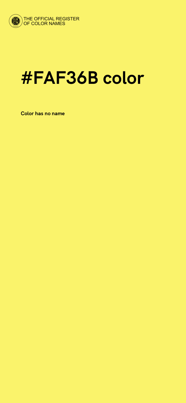 #FAF36B color image