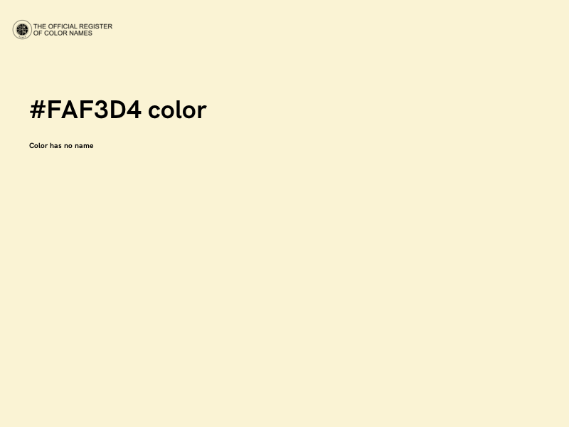 #FAF3D4 color image