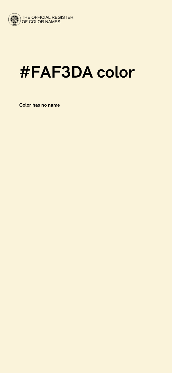 #FAF3DA color image