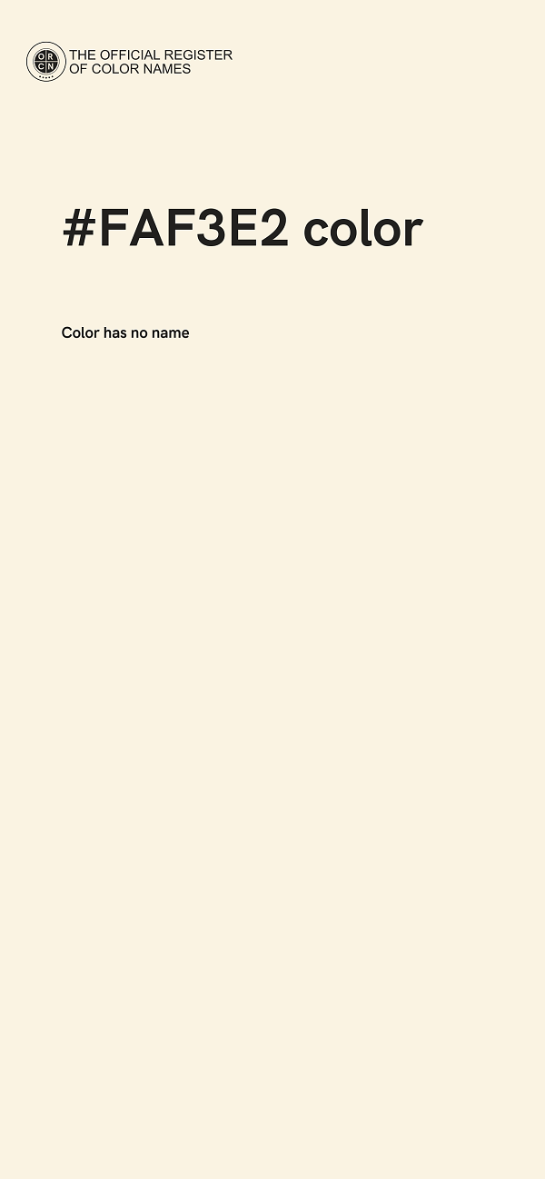 #FAF3E2 color image