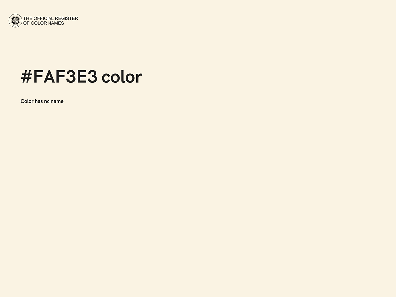 #FAF3E3 color image