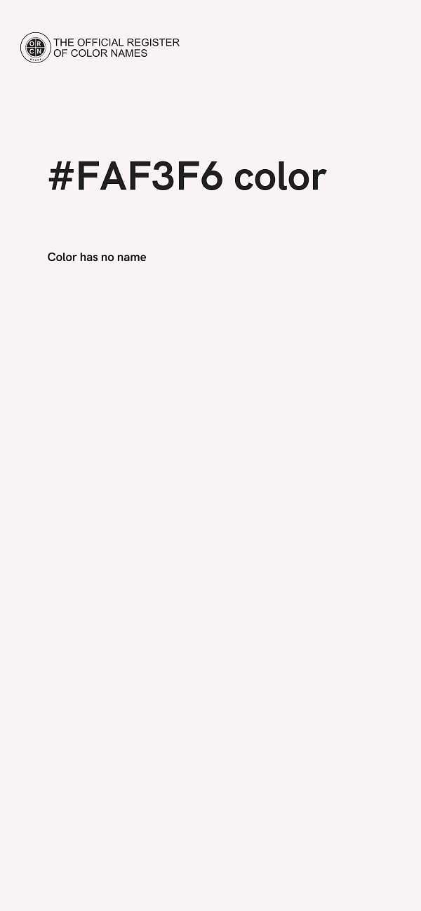 #FAF3F6 color image