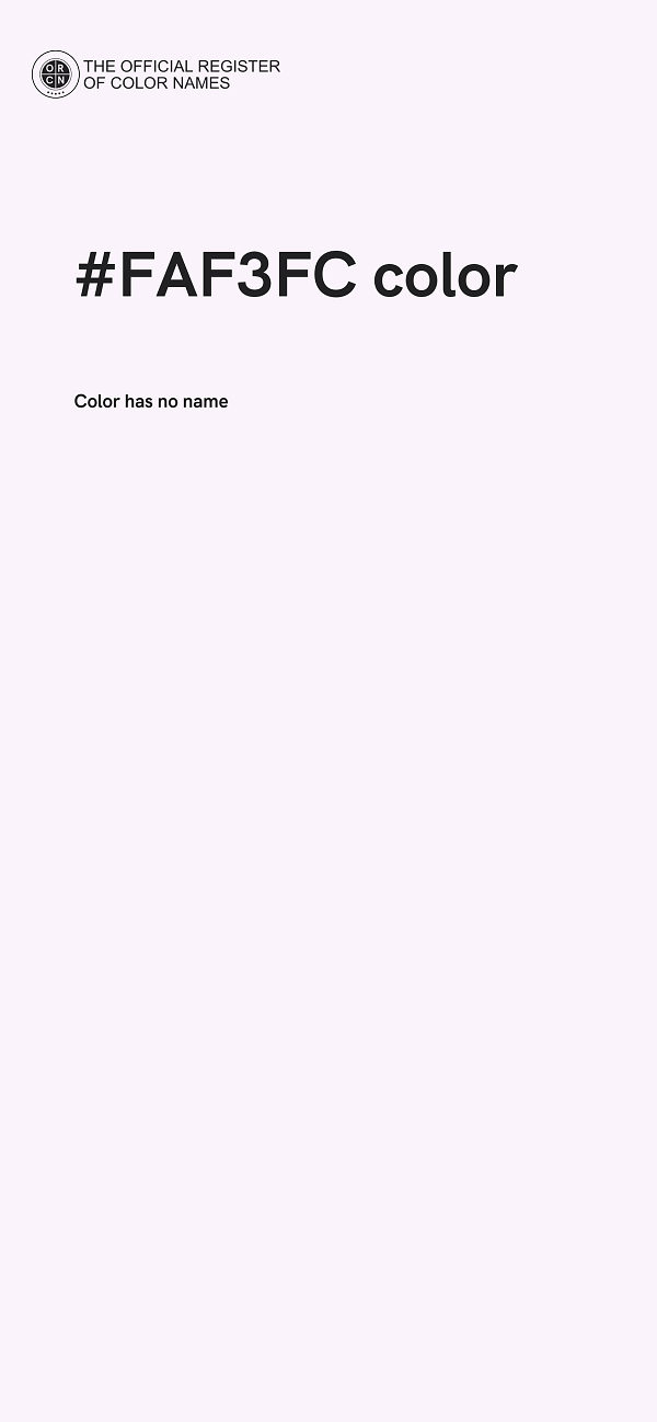 #FAF3FC color image