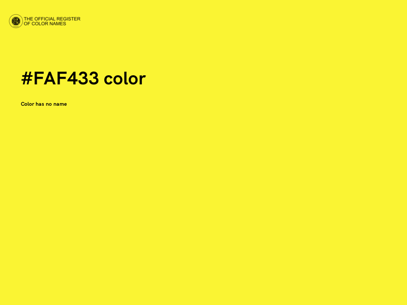 #FAF433 color image