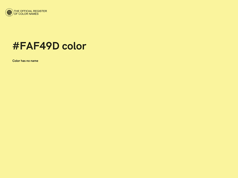 #FAF49D color image