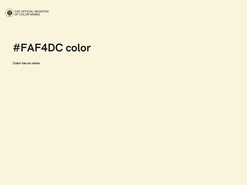 #FAF4DC color image