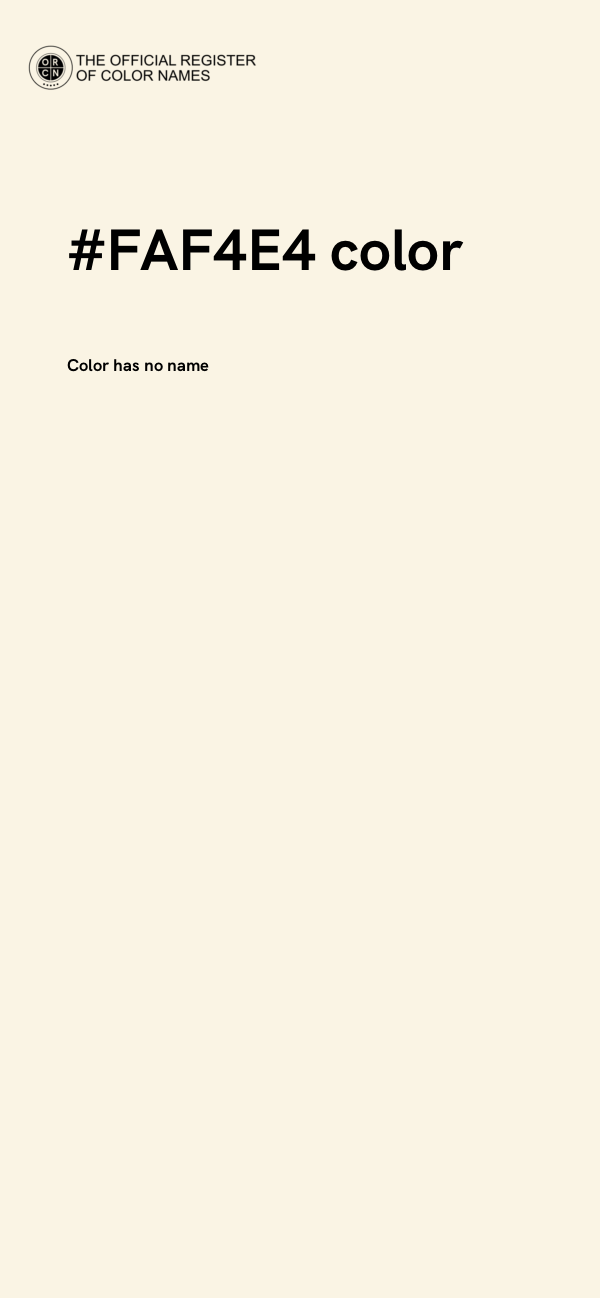 #FAF4E4 color image