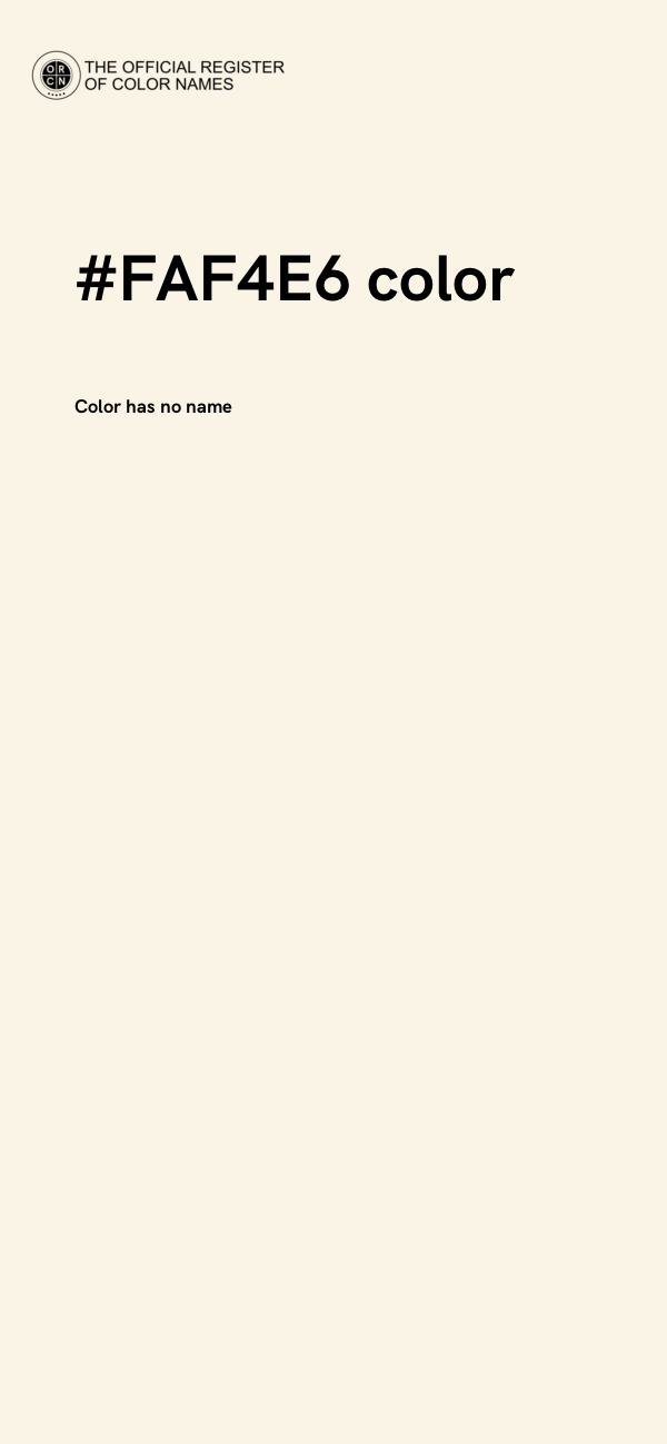 #FAF4E6 color image