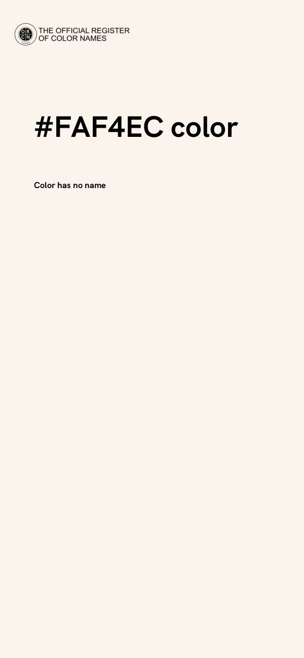 #FAF4EC color image