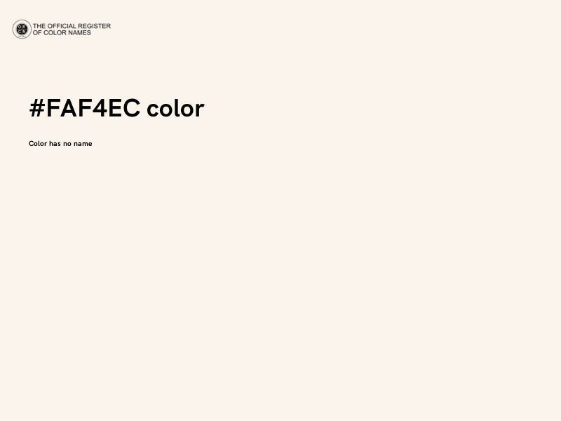 #FAF4EC color image