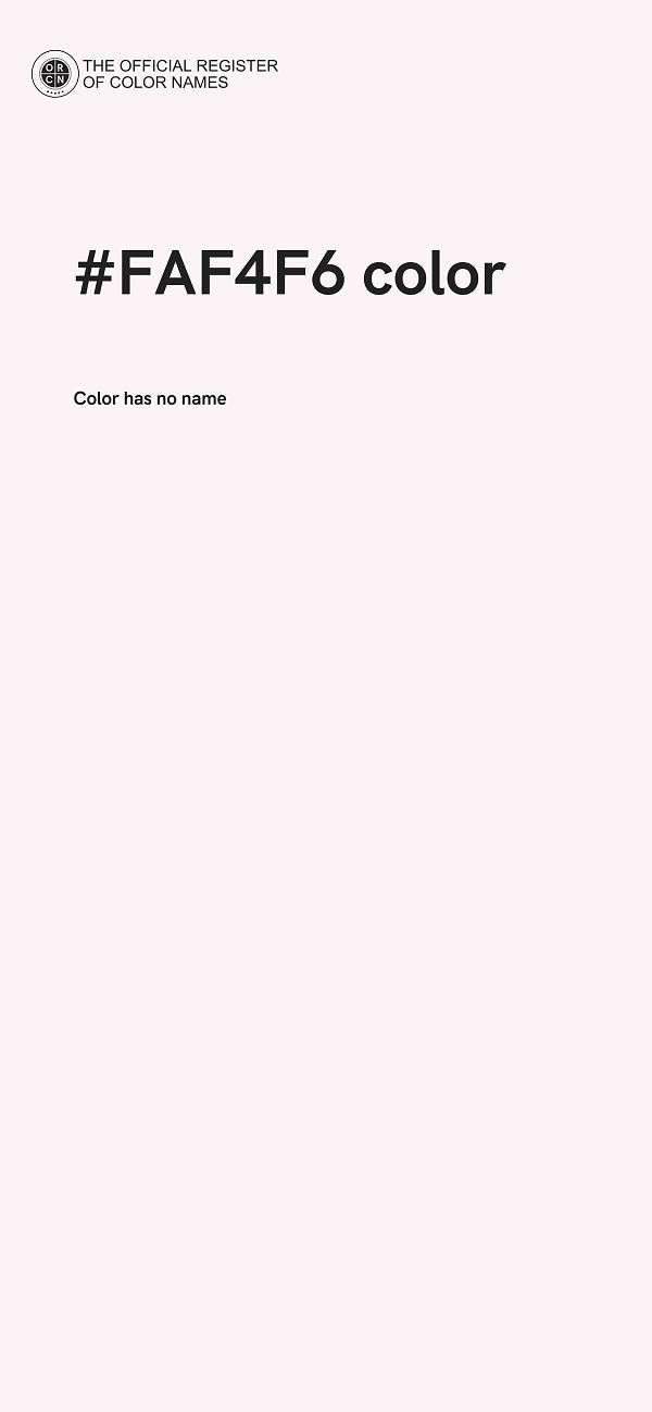 #FAF4F6 color image