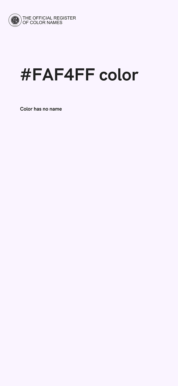 #FAF4FF color image