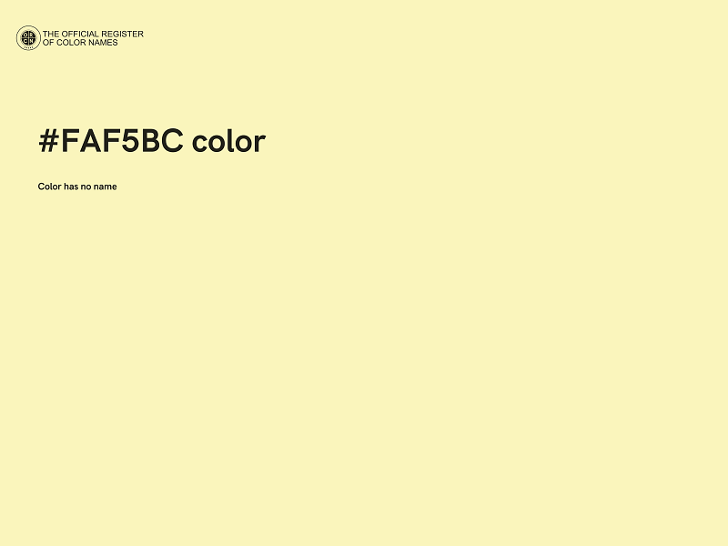 #FAF5BC color image