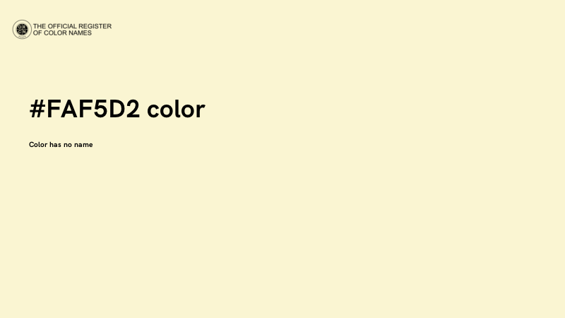 #FAF5D2 color image