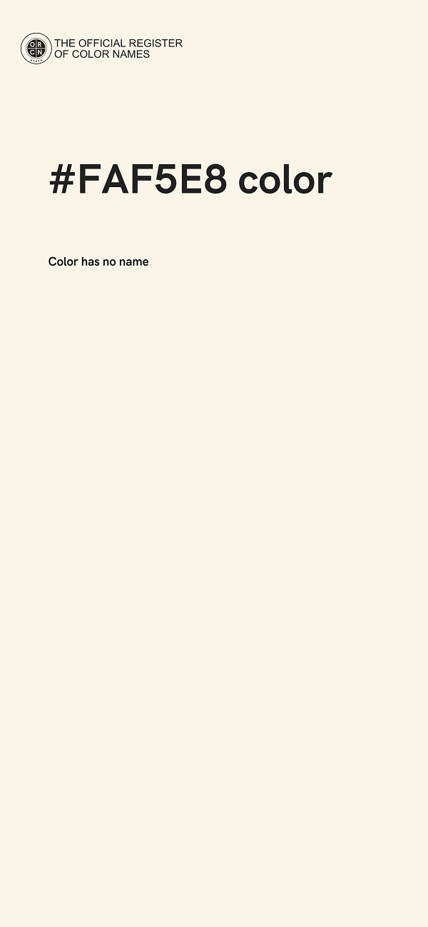 #FAF5E8 color image