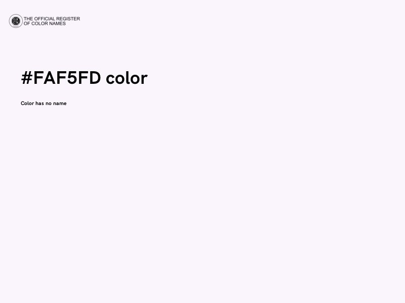 #FAF5FD color image