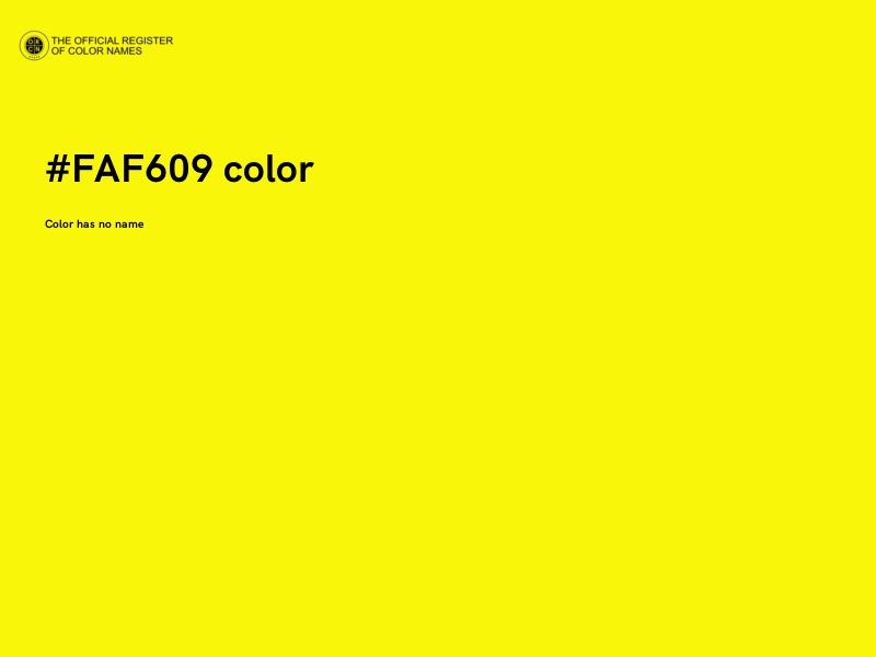 #FAF609 color image
