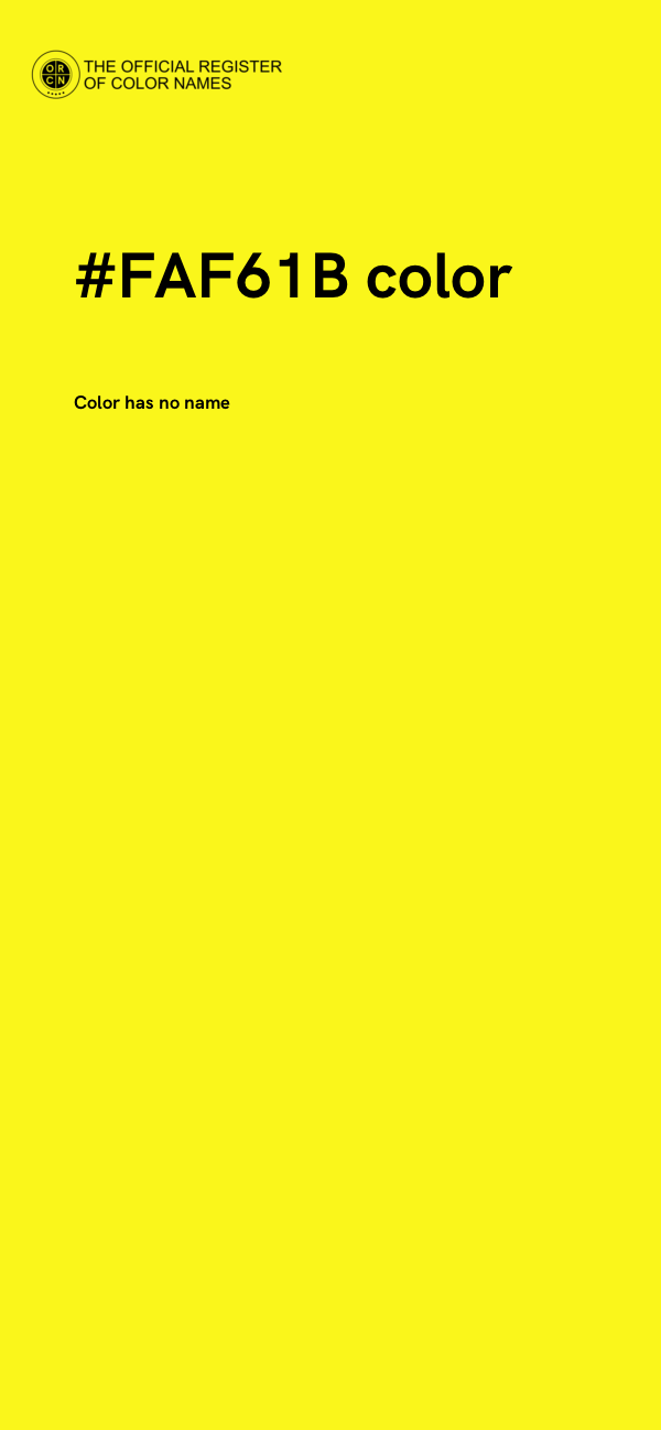 #FAF61B color image