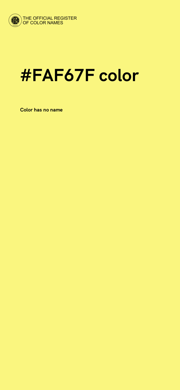 #FAF67F color image