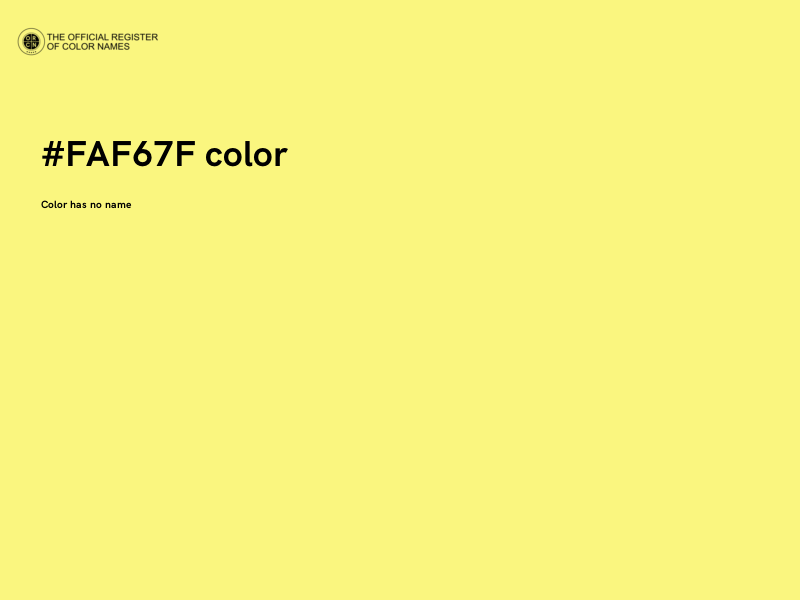 #FAF67F color image