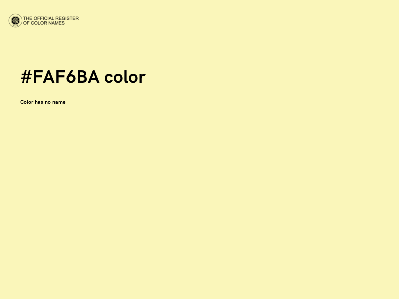 #FAF6BA color image