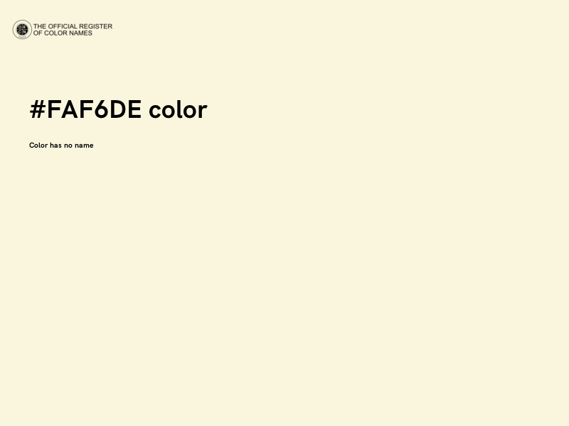 #FAF6DE color image