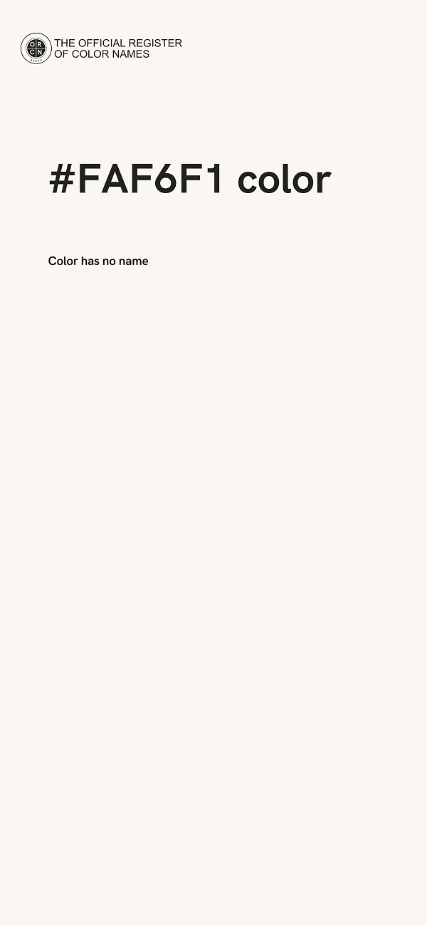 #FAF6F1 color image
