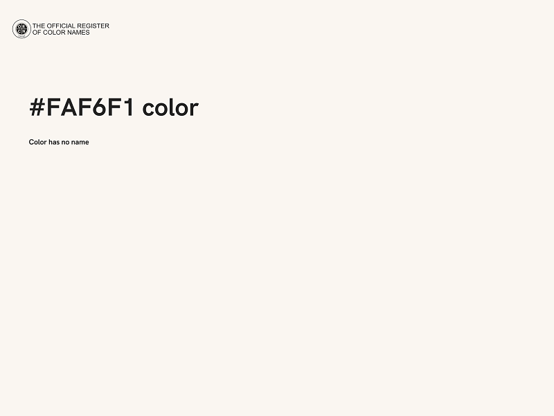 #FAF6F1 color image