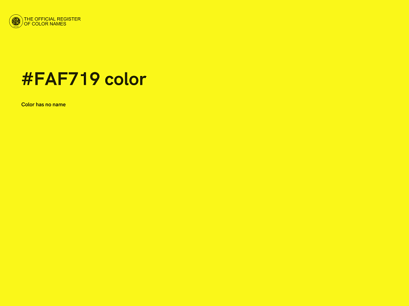 #FAF719 color image