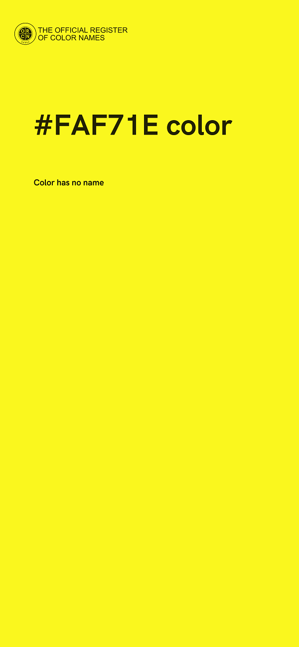 #FAF71E color image