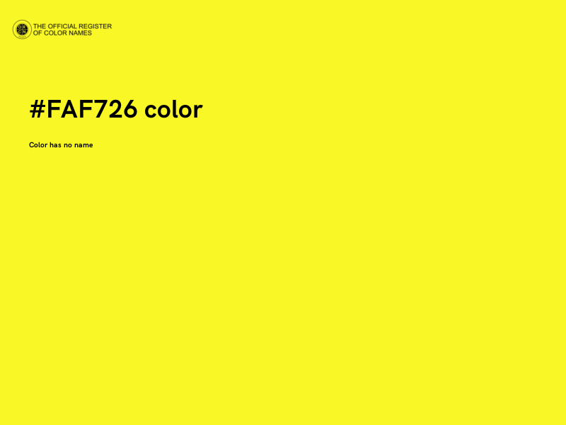 #FAF726 color image