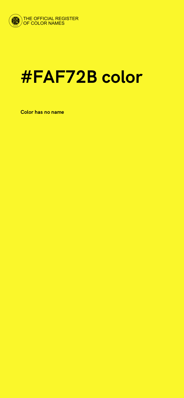 #FAF72B color image