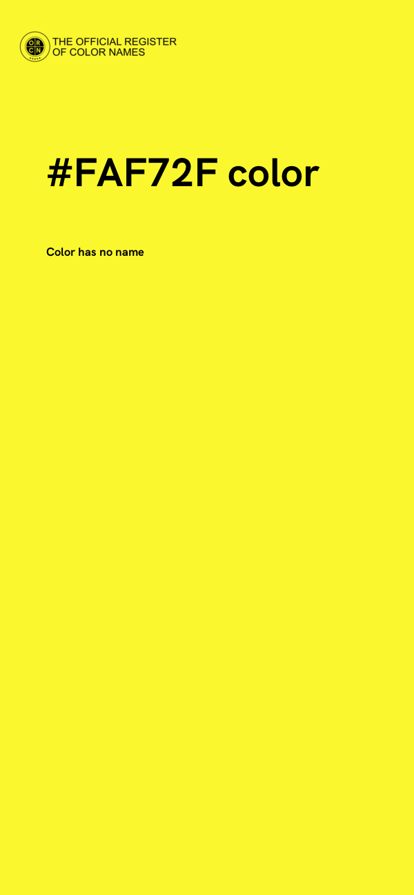 #FAF72F color image