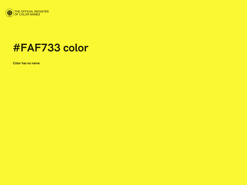 #FAF733 color image