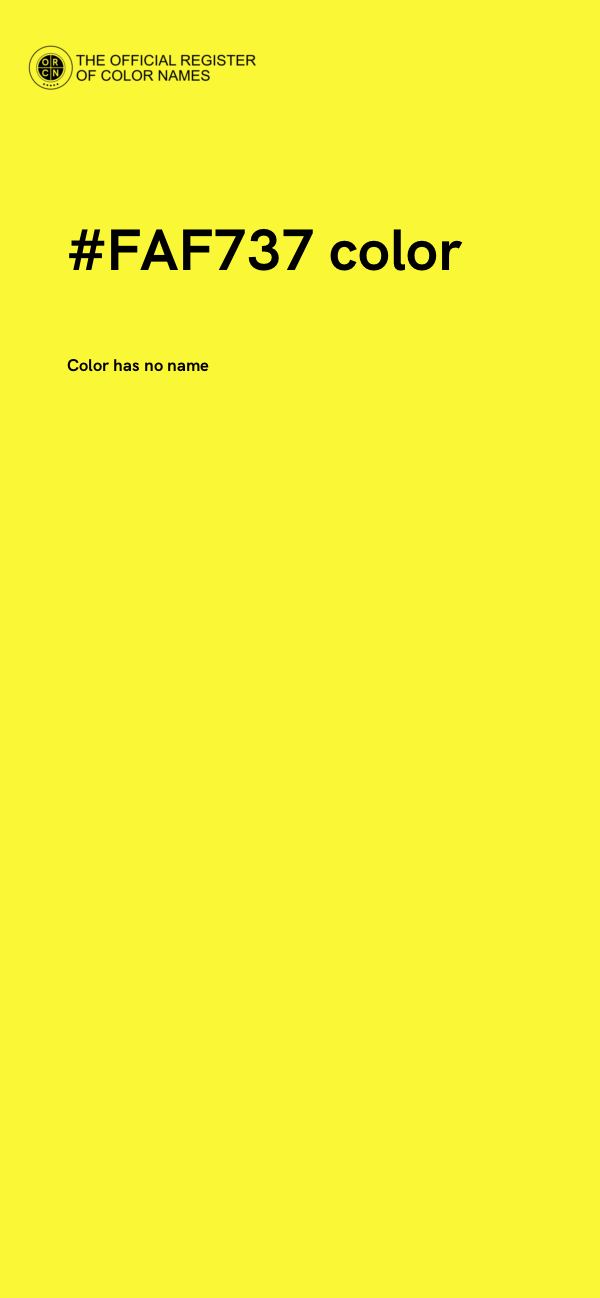 #FAF737 color image
