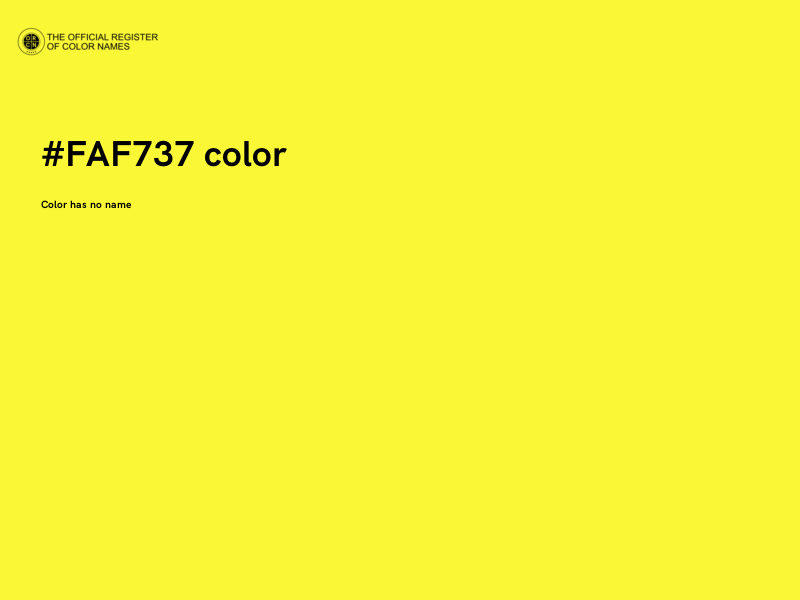 #FAF737 color image