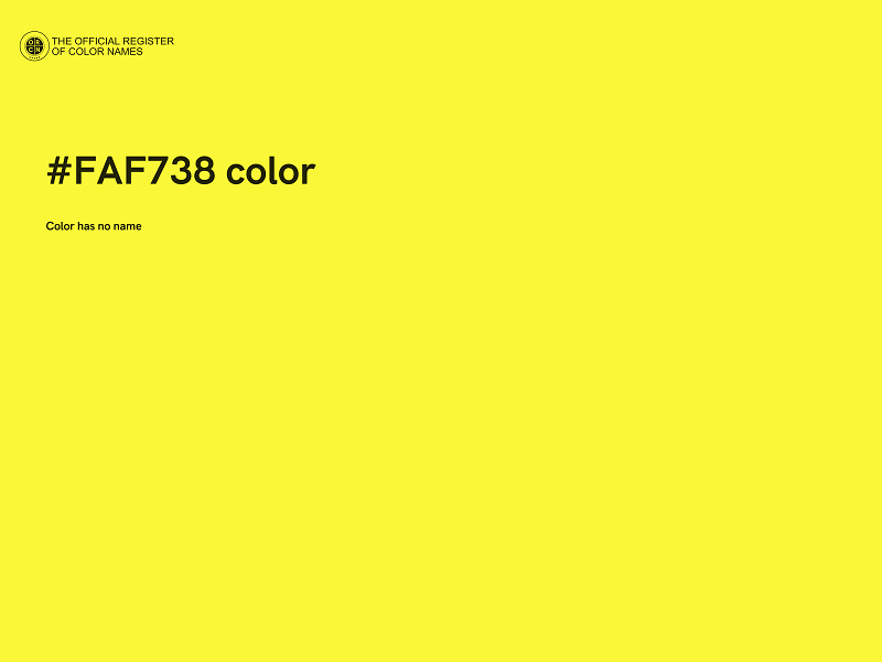 #FAF738 color image