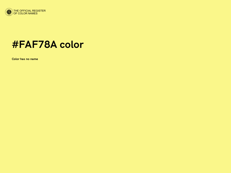 #FAF78A color image