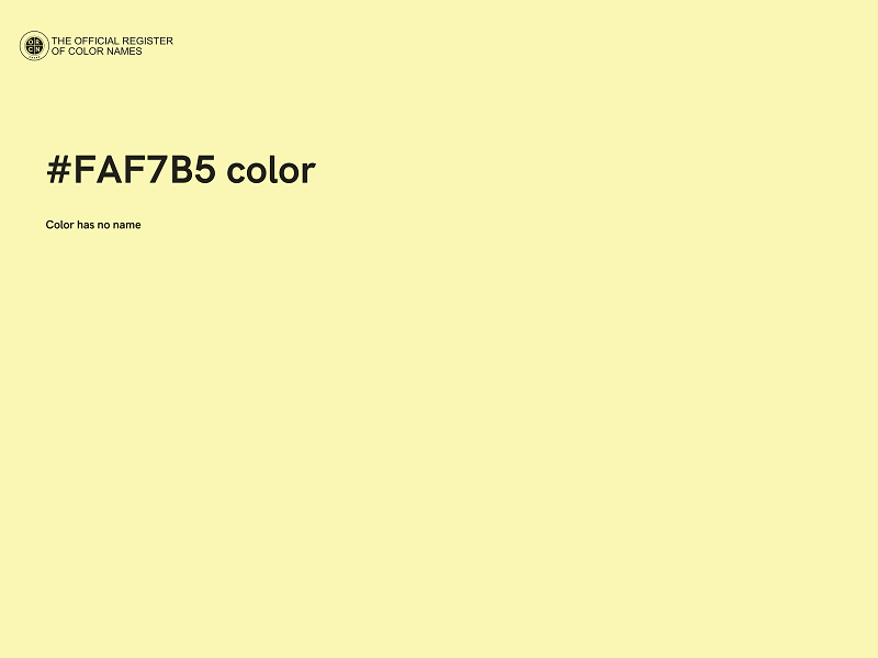 #FAF7B5 color image