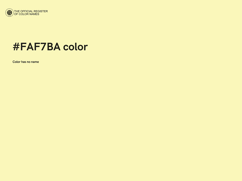 #FAF7BA color image