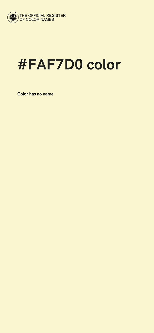 #FAF7D0 color image