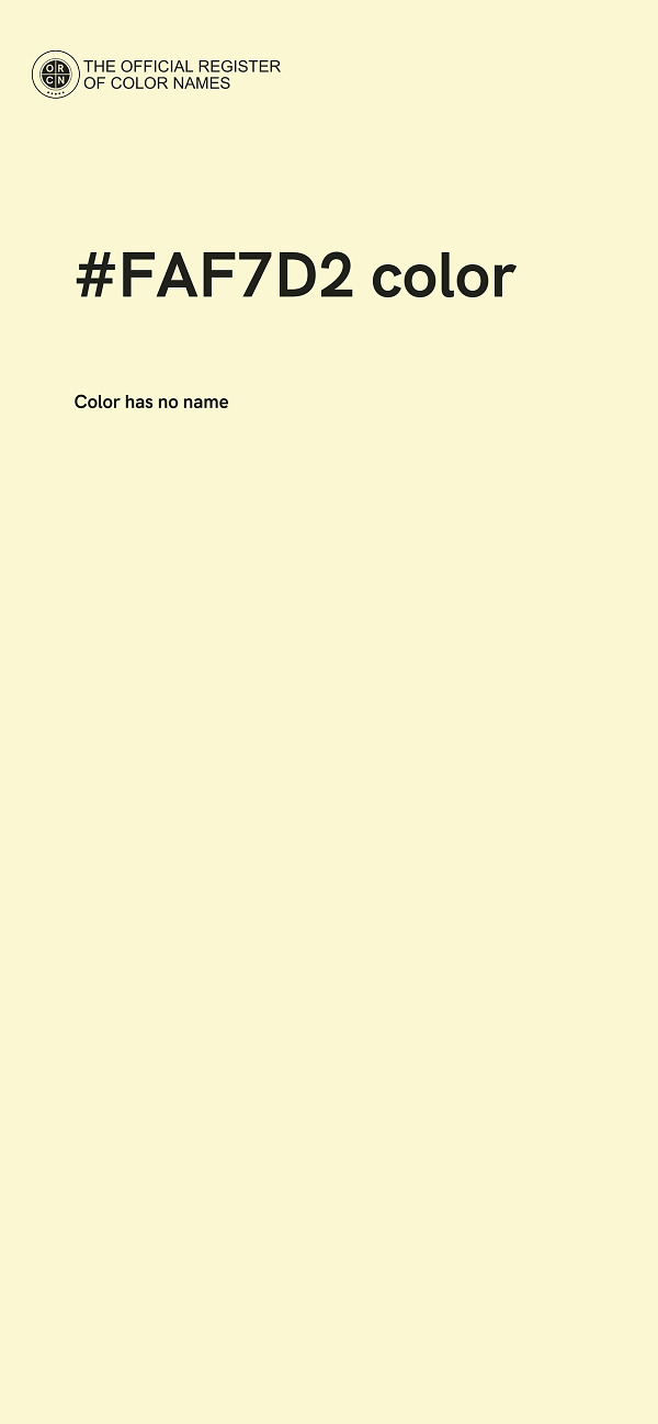 #FAF7D2 color image