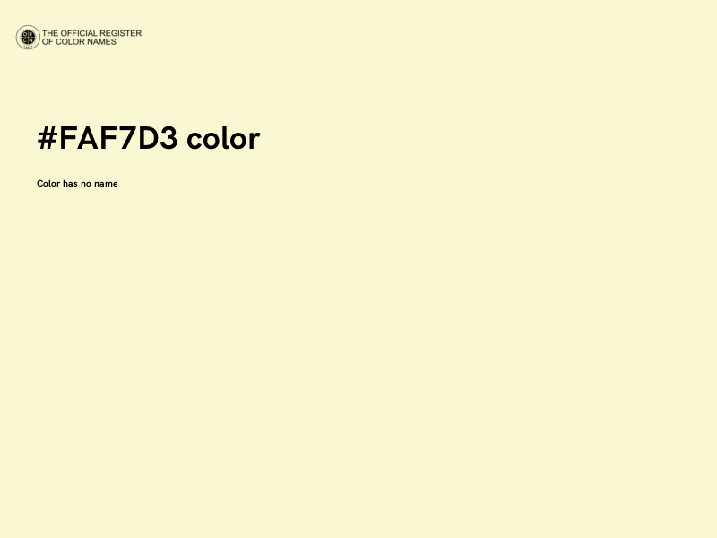 #FAF7D3 color image